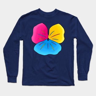 LGBT Pride Flower Pan-sy Long Sleeve T-Shirt
